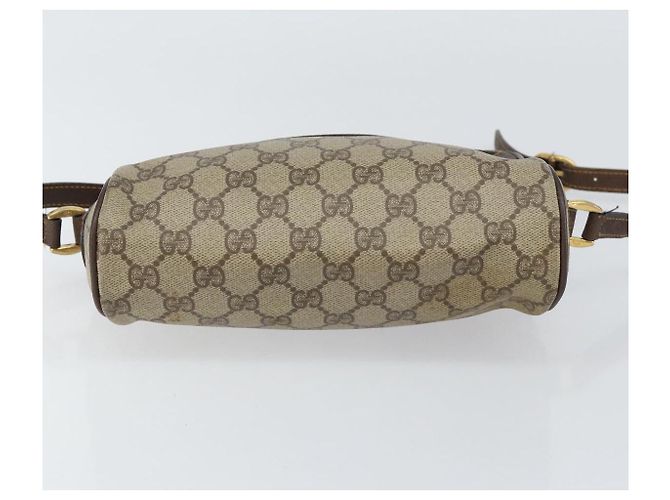 Borsa Sherry Line GG Supreme Web di GUCCI in PVC beige e oro 119 02 087 Auth 154660 D'oro - vista 9