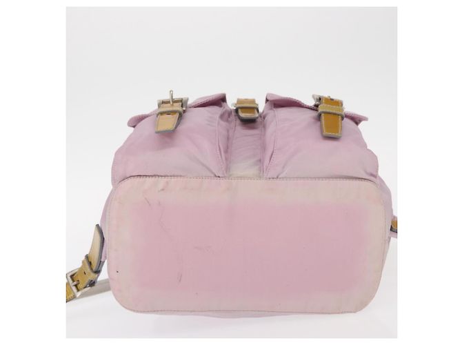 PRADA Backpack Nylon Pink Silver Auth 152952 Silvery - view 13