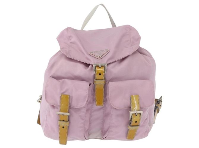 PRADA Backpack Nylon Pink Silver Auth 152952 Silvery - view 2