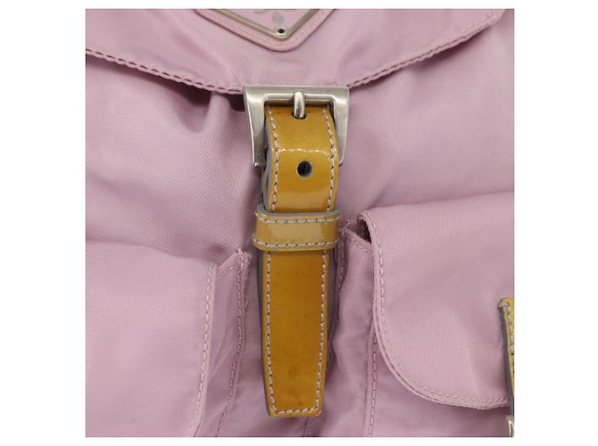 PRADA Backpack Nylon Pink Silver Auth 152952 Silvery - view 20