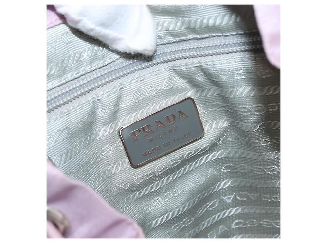 PRADA Backpack Nylon Pink Silver Auth 152952 Silvery - view 23
