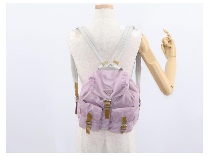 PRADA Backpack Nylon Pink Silver Auth 152952 Silvery - view 31