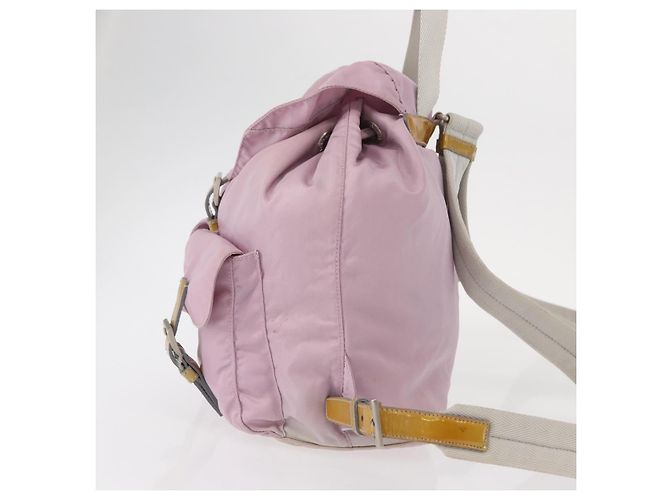 PRADA Backpack Nylon Pink Silver Auth 152952 Silvery - view 4