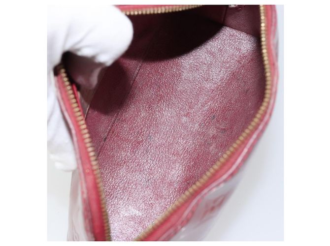 LOUIS VUITTON Pochette Cosmetica PM Pouch Rouge Grunadine M91746 Auth 149288 - vista 11