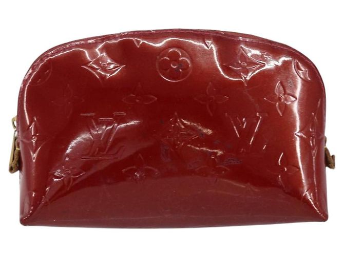 LOUIS VUITTON Pochette Cosmetica PM Pouch Rouge Grunadine M91746 Auth 149288 - vista 13