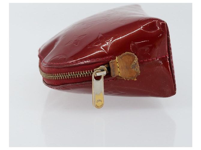 LOUIS VUITTON Pochette Cosmetica PM Pouch Rouge Grunadine M91746 Auth 149288 - vista 4