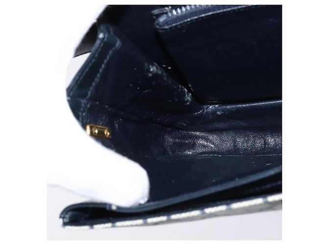 Gucci Borsa a Spalla GG Supreme PVC Blu Navy Oro Auth 147854 D'oro - vista 19
