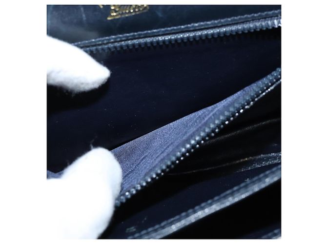 Gucci Borsa a Spalla GG Supreme PVC Blu Navy Oro Auth 147854 D'oro - vista 21