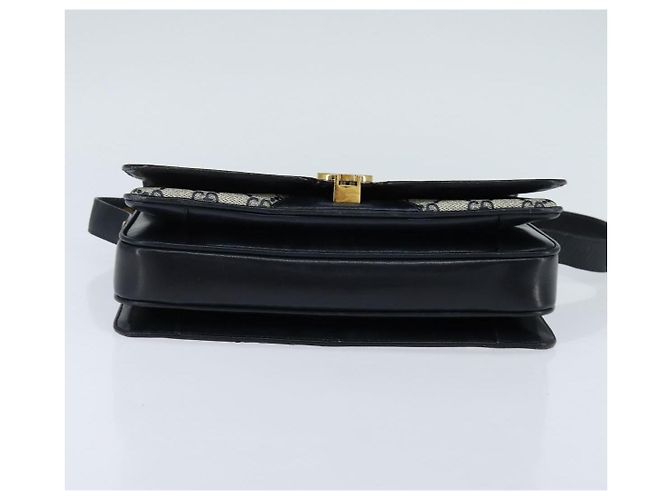 Gucci Borsa a Spalla GG Supreme PVC Blu Navy Oro Auth 147854 D'oro - vista 9