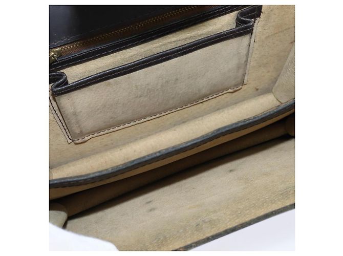 Céline Borsa a mano Celine C Sulky in tela e pelle marrone dorato Auth 147776 D'oro - vista 16