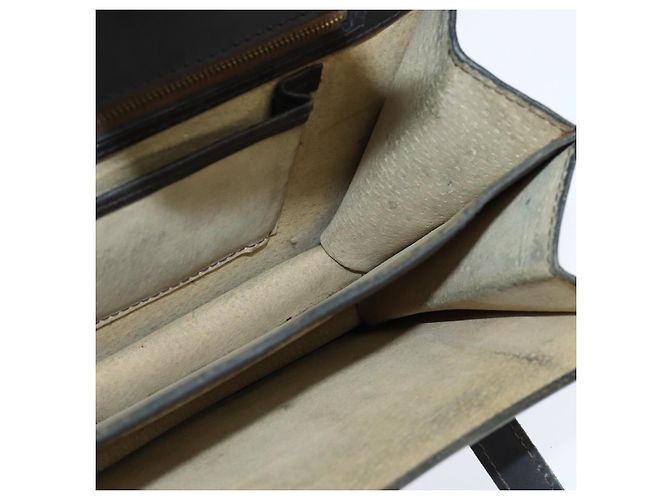 Céline Borsa a mano Celine C Sulky in tela e pelle marrone dorato Auth 147776 D'oro - vista 17