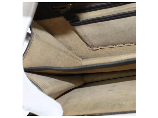 Céline Borsa a mano Celine C Sulky in tela e pelle marrone dorato Auth 147776 D'oro - vista 18