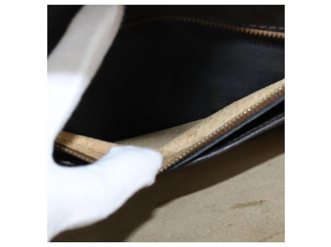 Céline Borsa a mano Celine C Sulky in tela e pelle marrone dorato Auth 147776 D'oro - vista 19