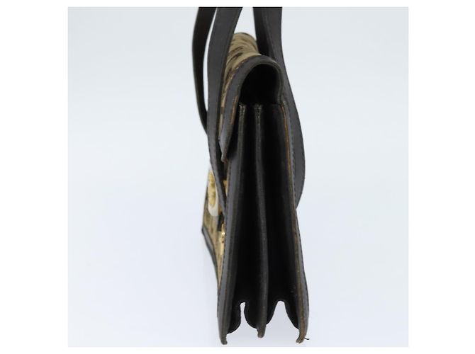 Céline Borsa a mano Celine C Sulky in tela e pelle marrone dorato Auth 147776 D'oro - vista 5