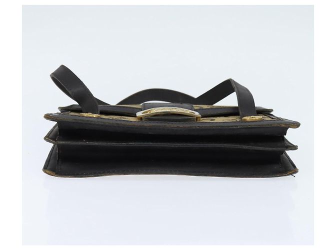 Céline Borsa a mano Celine C Sulky in tela e pelle marrone dorato Auth 147776 D'oro - vista 9