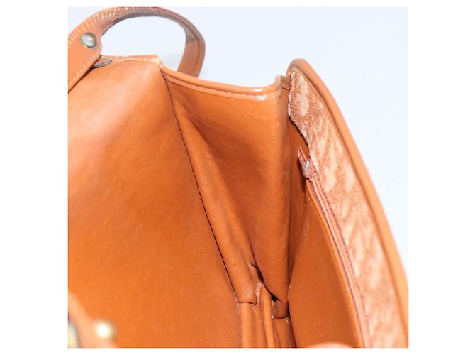 Borsa a Spalla in Tela Trotter Christian Dior Marrone Oro Auth bs31572 D'oro - vista 18