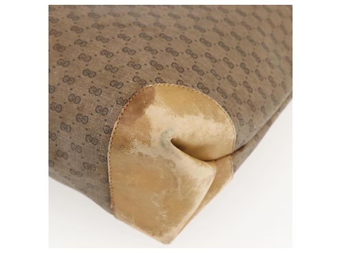 Borsa Sherry Line in PVC Beige Micro GG Supreme Web di GUCCI 002 904 0223 Auth 156847 D'oro - vista 11
