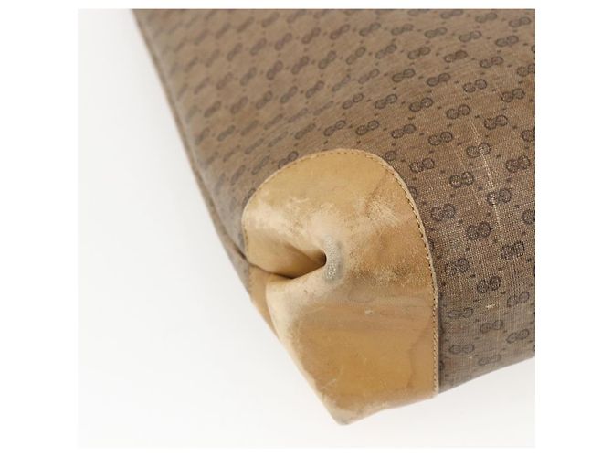 Borsa Sherry Line in PVC Beige Micro GG Supreme Web di GUCCI 002 904 0223 Auth 156847 D'oro - vista 12