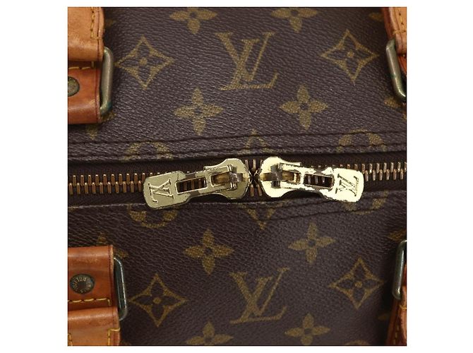 LOUIS VUITTON Borsa Boston Monogram Keepall 55 M41424 LV Auth ka634 Monogramma - vista 10