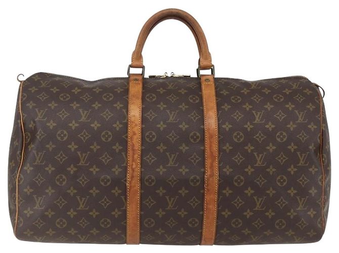 LOUIS VUITTON Borsa Boston Monogram Keepall 55 M41424 LV Auth ka634 Monogramma - vista 13