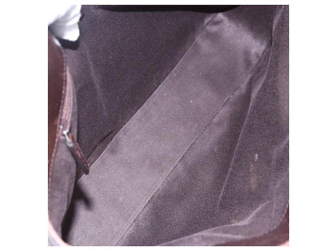 Bolsa de mão em canvas GG GUCCI marrom escuro dourado 73983 Auth 151009 Castanho escuro - vista 16
