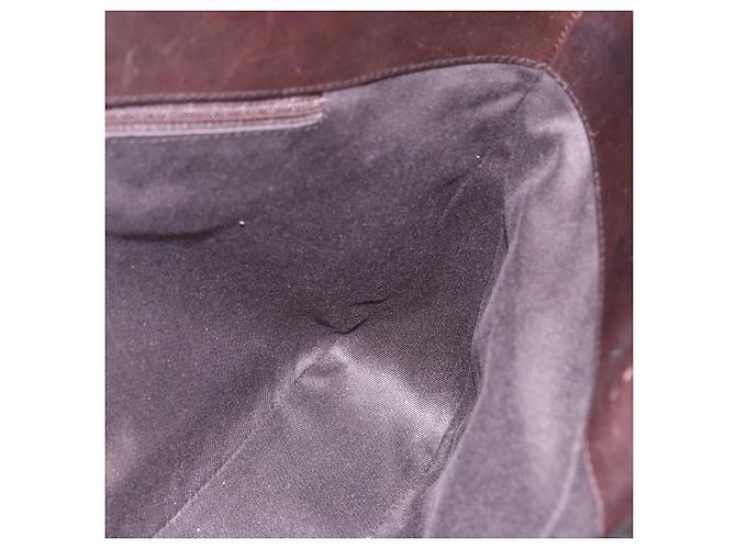 Bolsa de mão em canvas GG GUCCI marrom escuro dourado 73983 Auth 151009 Castanho escuro - vista 17