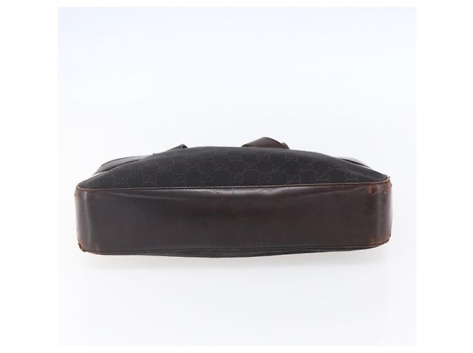 Bolsa de mão em canvas GG GUCCI marrom escuro dourado 73983 Auth 151009 Castanho escuro - vista 9