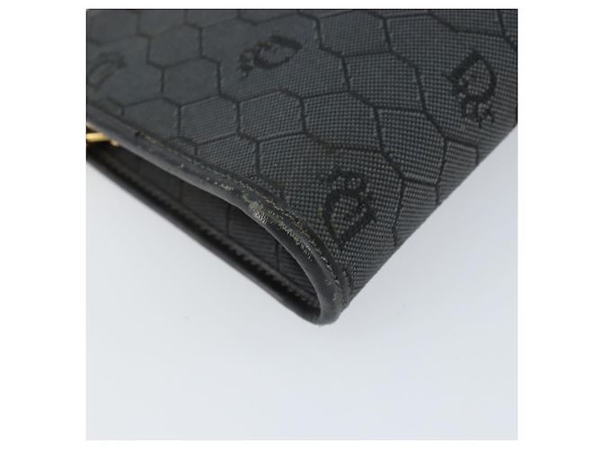 Borsa a spalla in tela a nido d'ape Christian Dior nera e oro Auth 149271 Nero D'oro - vista 13