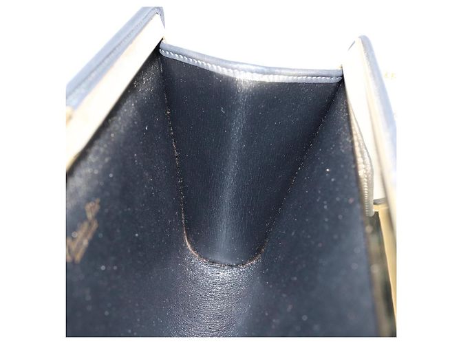 Borsa a spalla in tela a nido d'ape Christian Dior nera e oro Auth 149271 Nero D'oro - vista 17