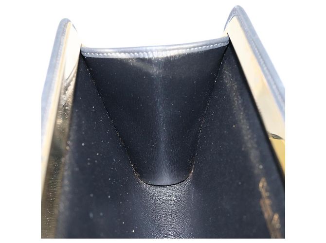 Borsa a spalla in tela a nido d'ape Christian Dior nera e oro Auth 149271 Nero D'oro - vista 18