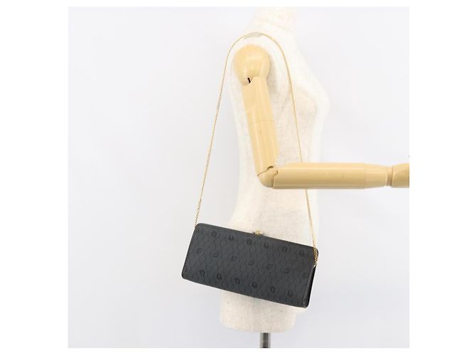 Borsa a spalla in tela a nido d'ape Christian Dior nera e oro Auth 149271 Nero D'oro - vista 19