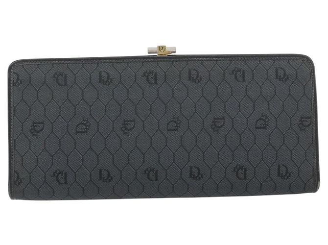 Borsa a spalla in tela a nido d'ape Christian Dior nera e oro Auth 149271 Nero D'oro - vista 2