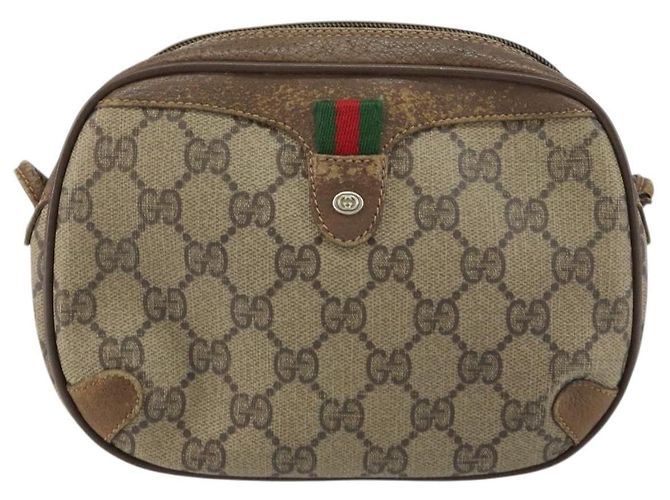 Borsa Sherry Line GG Supreme Web di GUCCI in PVC beige e oro 89 02 066 Auth 156823 D'oro - vista 2