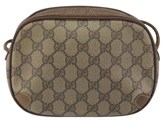 Borsa Sherry Line GG Supreme Web di GUCCI in PVC beige e oro 89 02 066 Auth 156823 D'oro - vista 3