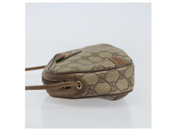 Borsa Sherry Line GG Supreme Web di GUCCI in PVC beige e oro 89 02 066 Auth 156823 D'oro - vista 5