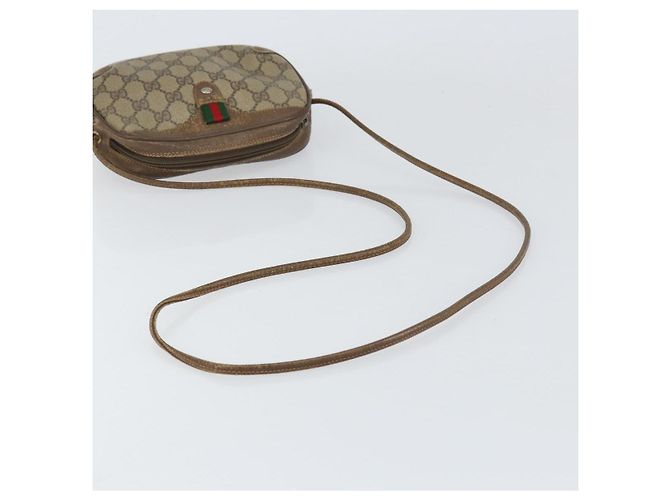 Borsa Sherry Line GG Supreme Web di GUCCI in PVC beige e oro 89 02 066 Auth 156823 D'oro - vista 7