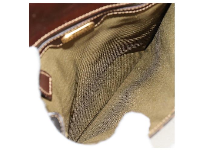 Borsa a mano in tela Zucca FENDI nera e marrone Auth 156483V Nero - vista 22