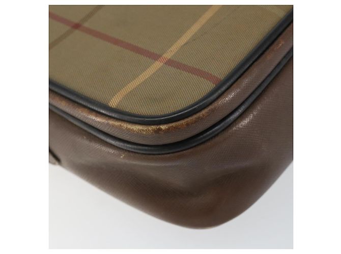 Autre Marque Borsa a Spalla Burberrys Nova Check in Tela Beige Oro Auth 150198 D'oro - vista 11