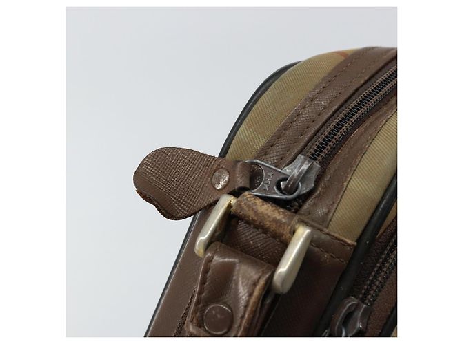 Autre Marque Borsa a Spalla Burberrys Nova Check in Tela Beige Oro Auth 150198 D'oro - vista 16