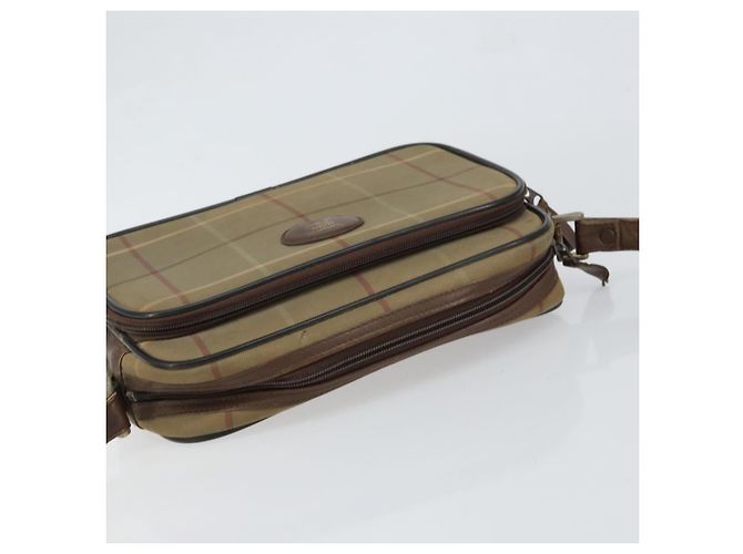 Autre Marque Borsa a Spalla Burberrys Nova Check in Tela Beige Oro Auth 150198 D'oro - vista 6