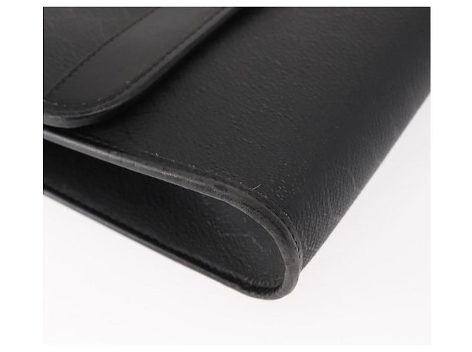 Borsa a spalla in tela a nido d'ape Christian Dior con catena in PVC nera e dorata Auth 148882 - vista 10