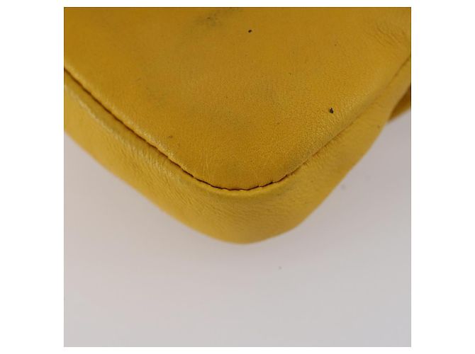 Set da cucire in pelle Gucci Bamboo giallo Auth 147379 - vista 12