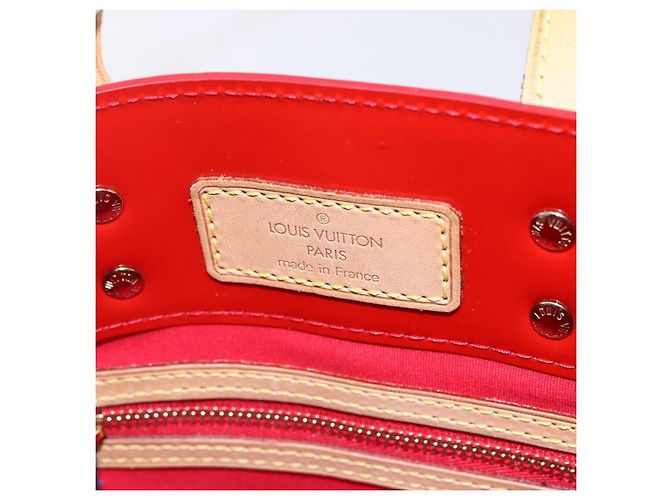 LOUIS VUITTON Monogram Vernis Reade PM Borsa a Mano Rossa M91088 LV Auth BA7437 Rosso - vista 10