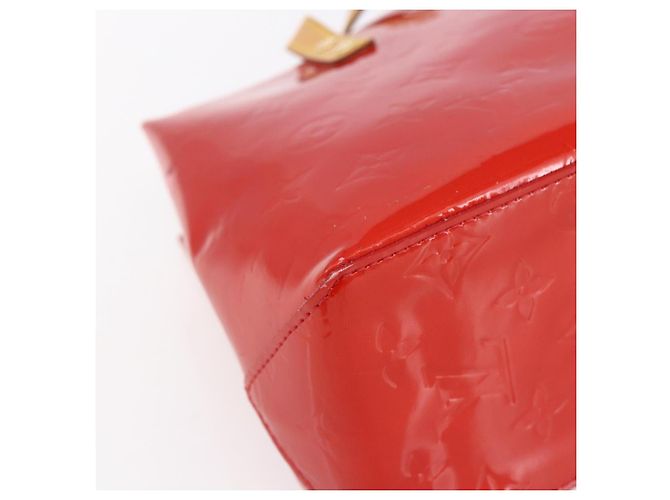 LOUIS VUITTON Monogram Vernis Reade PM Borsa a Mano Rossa M91088 LV Auth BA7437 Rosso - vista 14