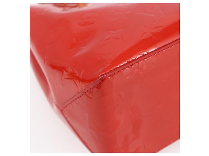 LOUIS VUITTON Monogram Vernis Reade PM Borsa a Mano Rossa M91088 LV Auth BA7437 Rosso - vista 16