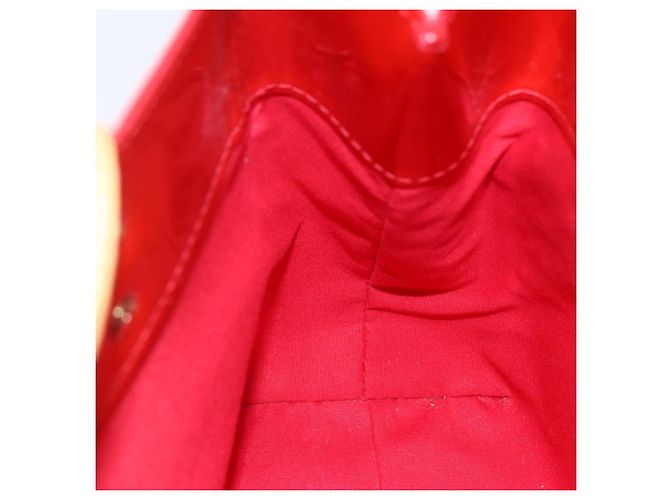 LOUIS VUITTON Monogram Vernis Reade PM Borsa a Mano Rossa M91088 LV Auth BA7437 Rosso - vista 19