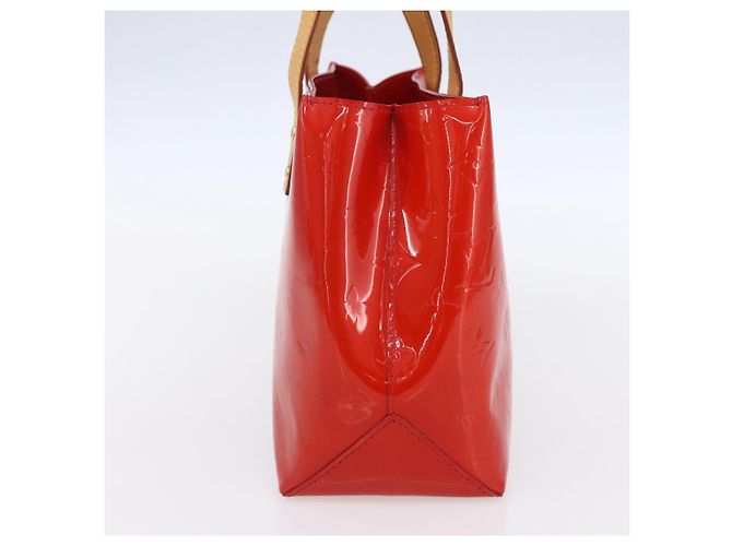 LOUIS VUITTON Monogram Vernis Reade PM Borsa a Mano Rossa M91088 LV Auth BA7437 Rosso - vista 4