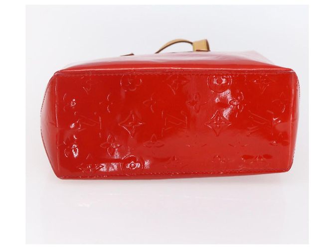 LOUIS VUITTON Monogram Vernis Reade PM Borsa a Mano Rossa M91088 LV Auth BA7437 Rosso - vista 5