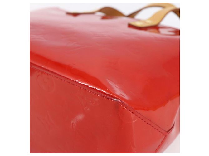 LOUIS VUITTON Monogram Vernis Reade PM Borsa a Mano Rossa M91088 LV Auth BA7437 Rosso - vista 9