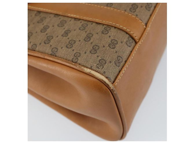Gucci Borsa a Spalla Micro GG Supreme PVC Beige Oro 000 46 4857 Auth ep11557 D'oro - vista 13
